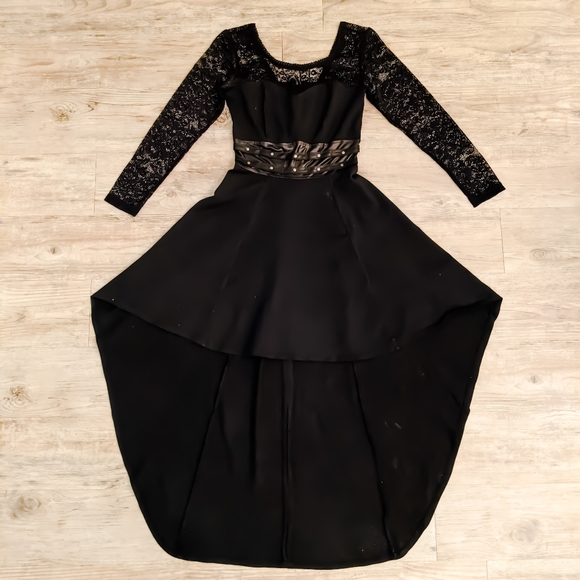 Black Maleficent Dress | Black Lace Asymmetrical G - Picture 8 of 12